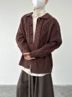 Кардиган «BKYC Studio Cable Knit Lapel Cardigan» — изображение 3
