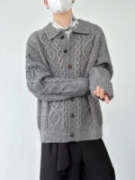 Кардиган «BKYC Studio Cable Knit Lapel Cardigan» — изображение 4