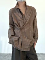 Рубашка «BKYC Studio Asymmetric Wrap Collar Shirt» — изображение 3