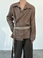 Рубашка «BKYC Studio Asymmetric Wrap Collar Shirt» — изображение 4