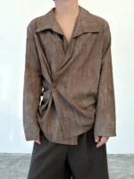 Рубашка «BKYC Studio Asymmetric Wrap Collar Shirt»