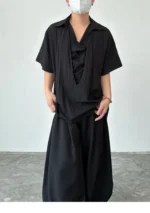 Рубашка «BKYC Studio Asymmetrical Layered Short Sleeve Shirt» — изображение 6