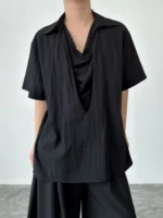 Рубашка «BKYC Studio Asymmetrical Layered Short Sleeve Shirt» — изображение 4