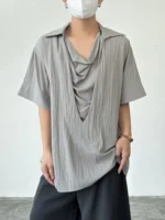 Рубашка «BKYC Studio Asymmetrical Layered Short Sleeve Shirt» — изображение 8