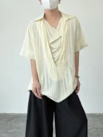 Рубашка «BKYC Studio Asymmetrical Layered Short Sleeve Shirt» — изображение 2