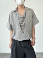 Рубашка «BKYC Studio Asymmetrical Layered Short Sleeve Shirt» — изображение 3