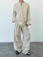 Рубашка «BKYC Studio Henry Collar Linen Shirt» — изображение 4