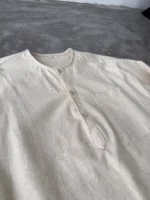 Рубашка «BKYC Studio Henry Collar Linen Shirt» — изображение 6