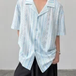Рубашка «BKYC Studio Hollow-Out Cuban Collar Shirt»
