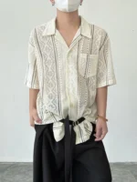 Рубашка «BKYC Studio Hollow-Out Cuban Collar Shirt» — изображение 2