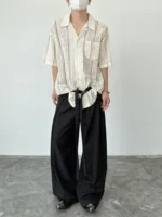 Рубашка «BKYC Studio Hollow-Out Cuban Collar Shirt» — изображение 4