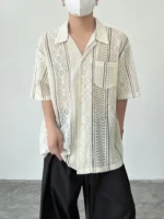 Рубашка «BKYC Studio Hollow-Out Cuban Collar Shirt» — изображение 5