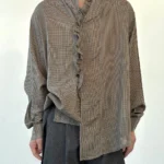 Рубашка «BKYC Studio Ruffle Plaid Shirt»