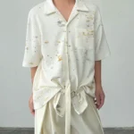 Рубашка «BKYC Studio Splash Ink Cuban Collar Shirt»