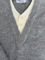 Свитер «BKYC Studio Layered V-Neck Henley Sweater» — изображение 9