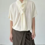 Футболка «BKYC Studio Hollow-Out Ribbon Knit T-Shirt»