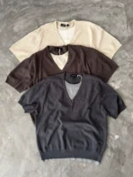 Футболка «BKYC Studio Layered V-Neck Knit T-Shirt» — изображение 7
