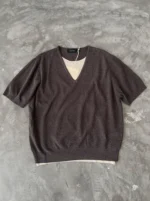 Футболка «BKYC Studio Layered V-Neck Knit T-Shirt» — изображение 10